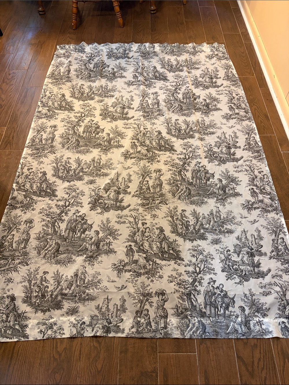 Vtg Waverly Country Life Toile Sheer Panels Pair-54x84. Rod. FSC Home Fashions - Picture 3 of 11